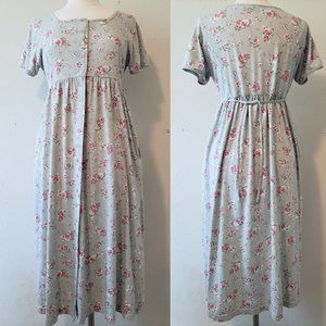 Womens vintage floral midi dress, Erika dress